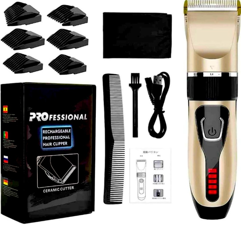 Hair Clippers - Pro Cordless Hair Trimmer Led Display USB Rechargeable